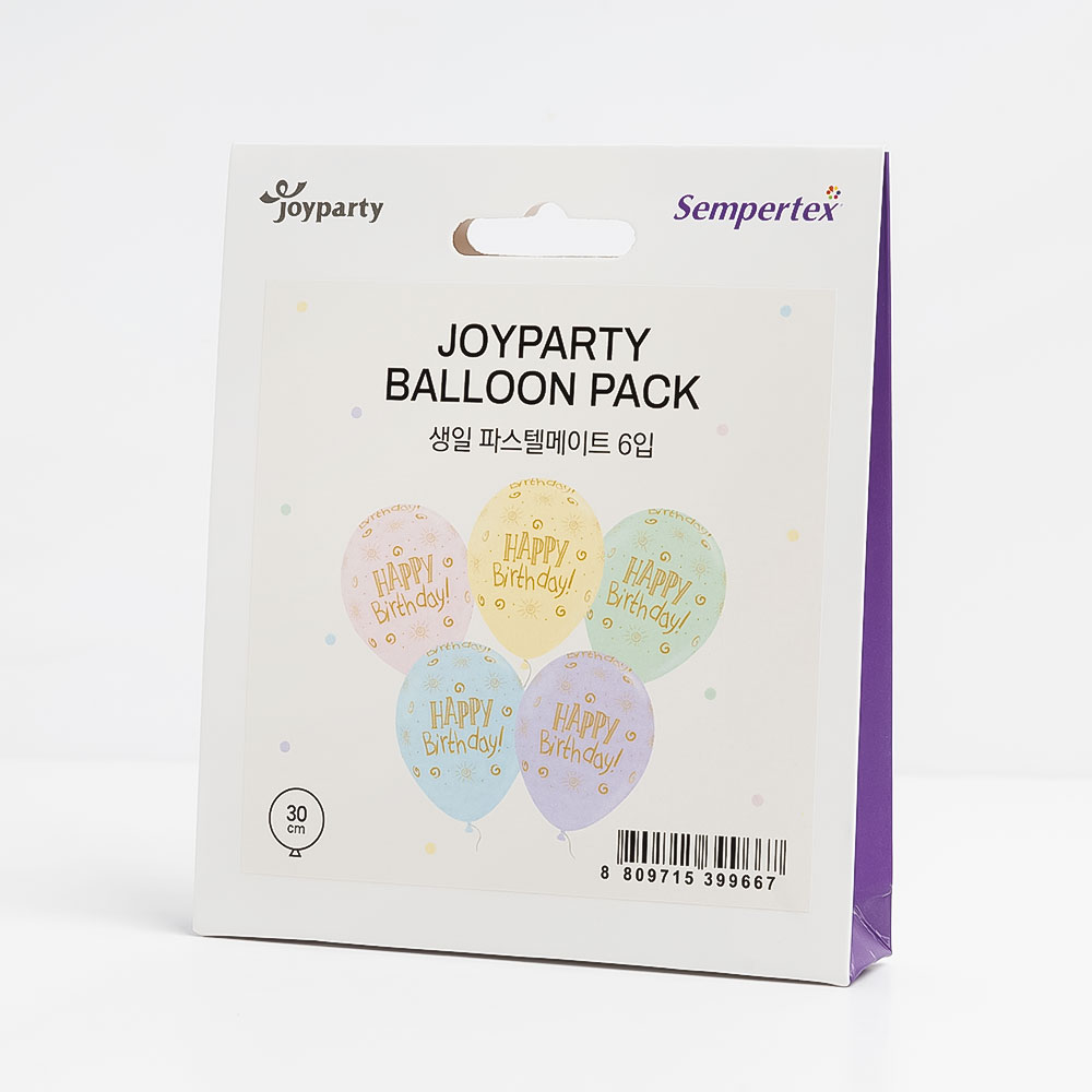 [조이파티 벌룬팩] 생일파스텔메이트 6입