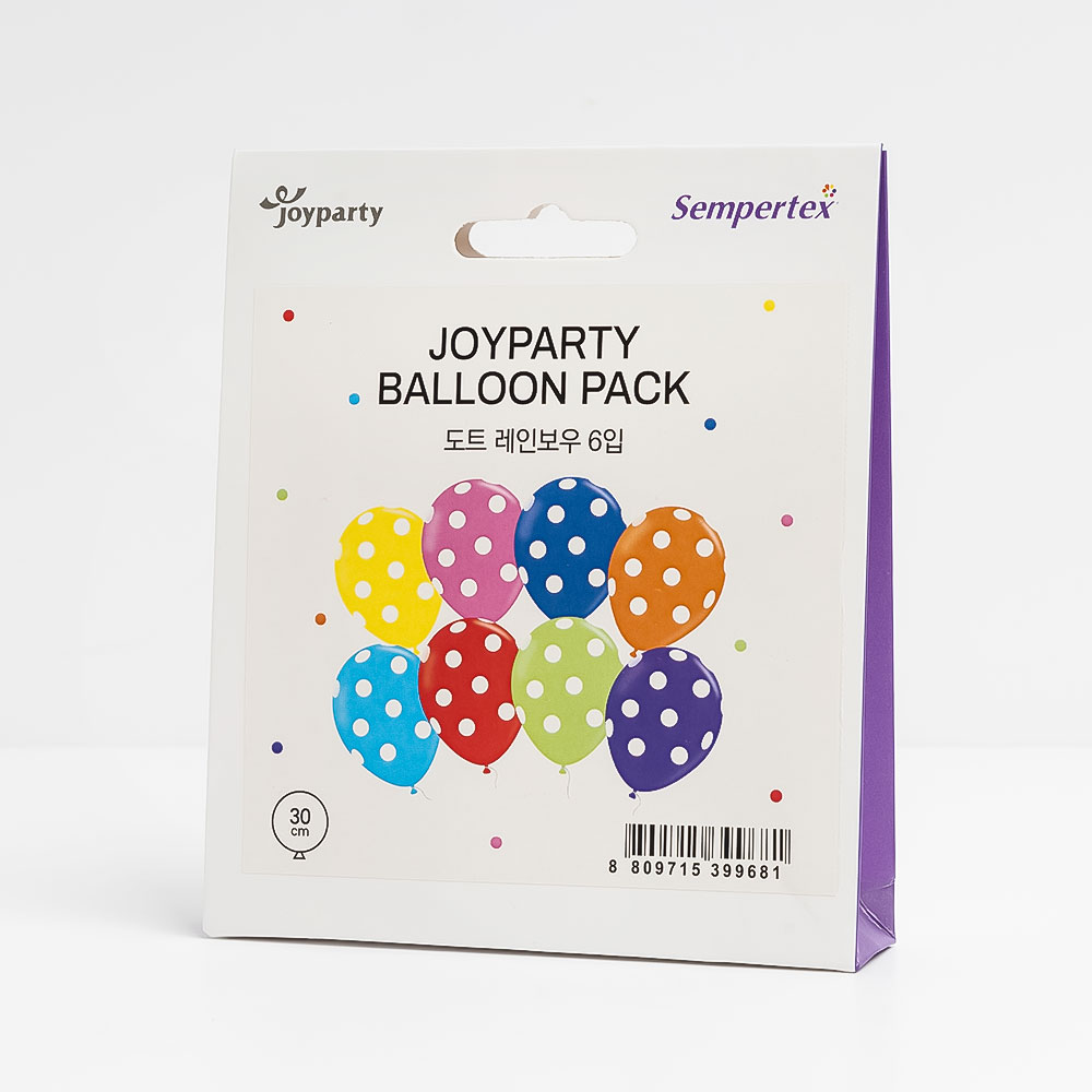 [조이파티 벌룬팩] 도트 레인보우 6입