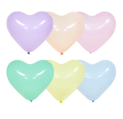 [조이텍스] 하트풍선 12인치 마카롱혼합 [100입]