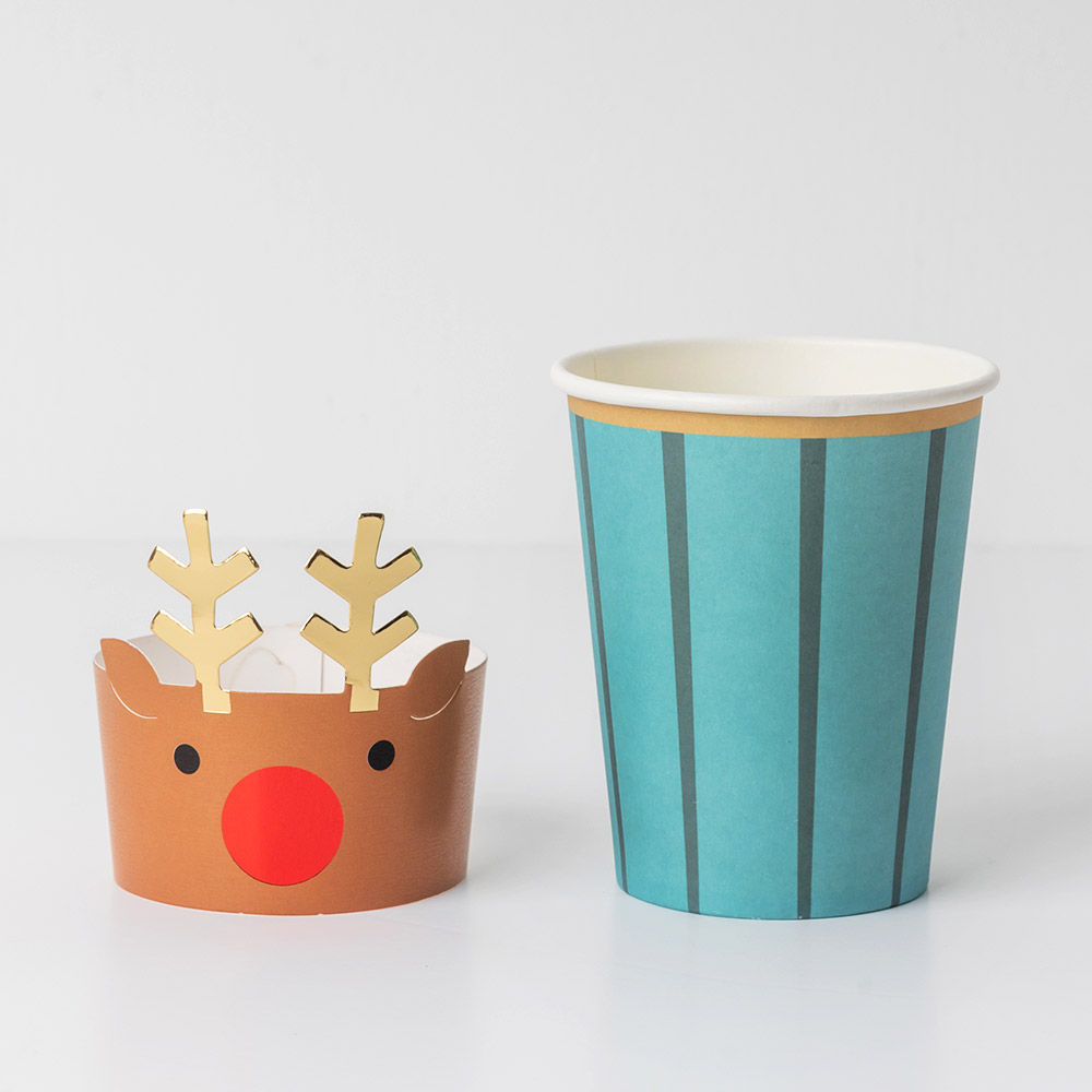 [조이파티]크리스마스 파티컵 루돌프 6입