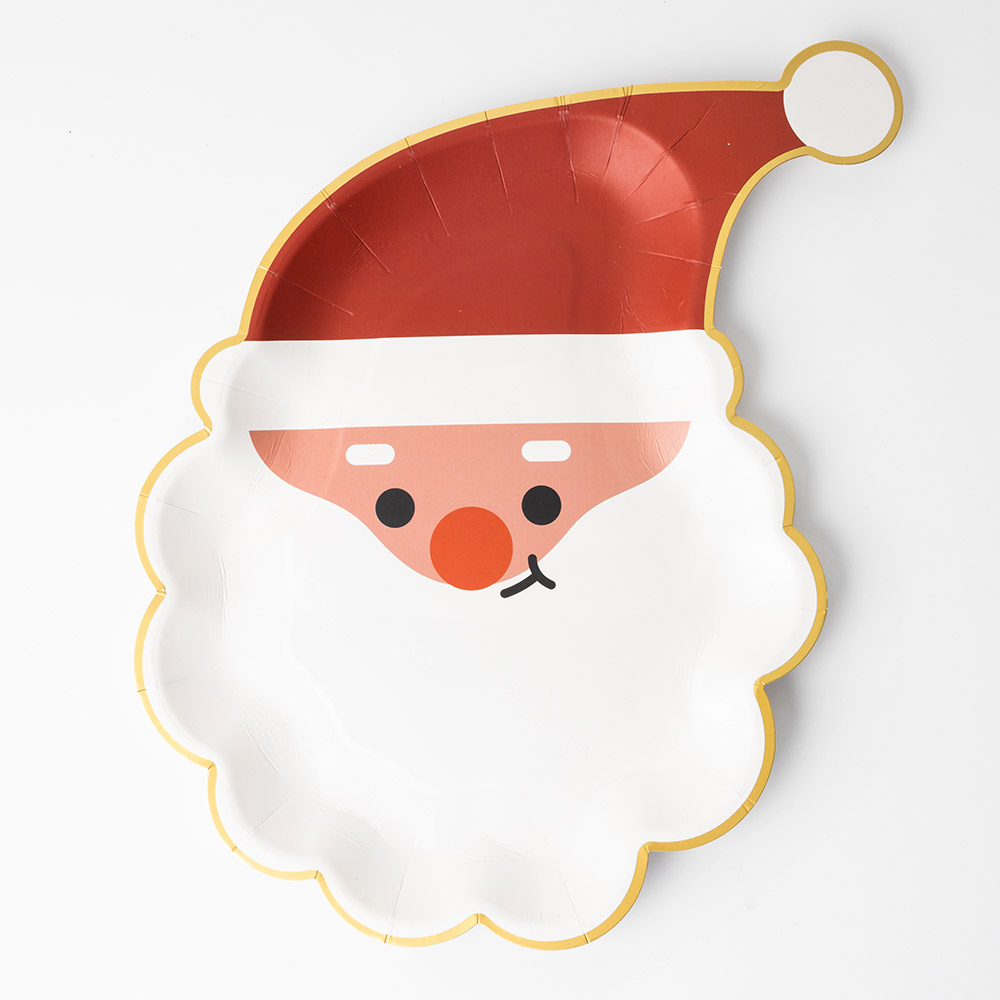 [조이파티]크리스마스 파티접시 산타20x30cm 6입 