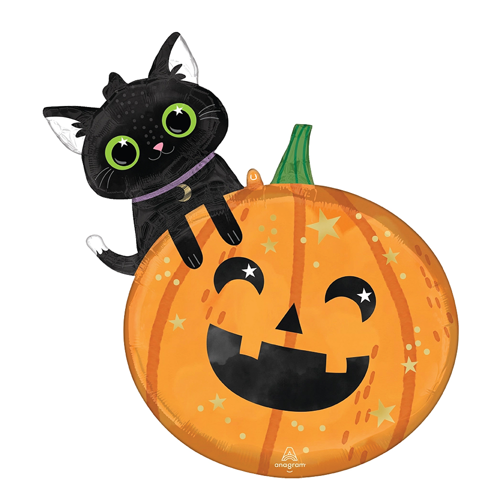 [Anagram]할로윈은박 캣앤펌프킨 슈퍼쉐입 60*73cm [1+1 증정행사]