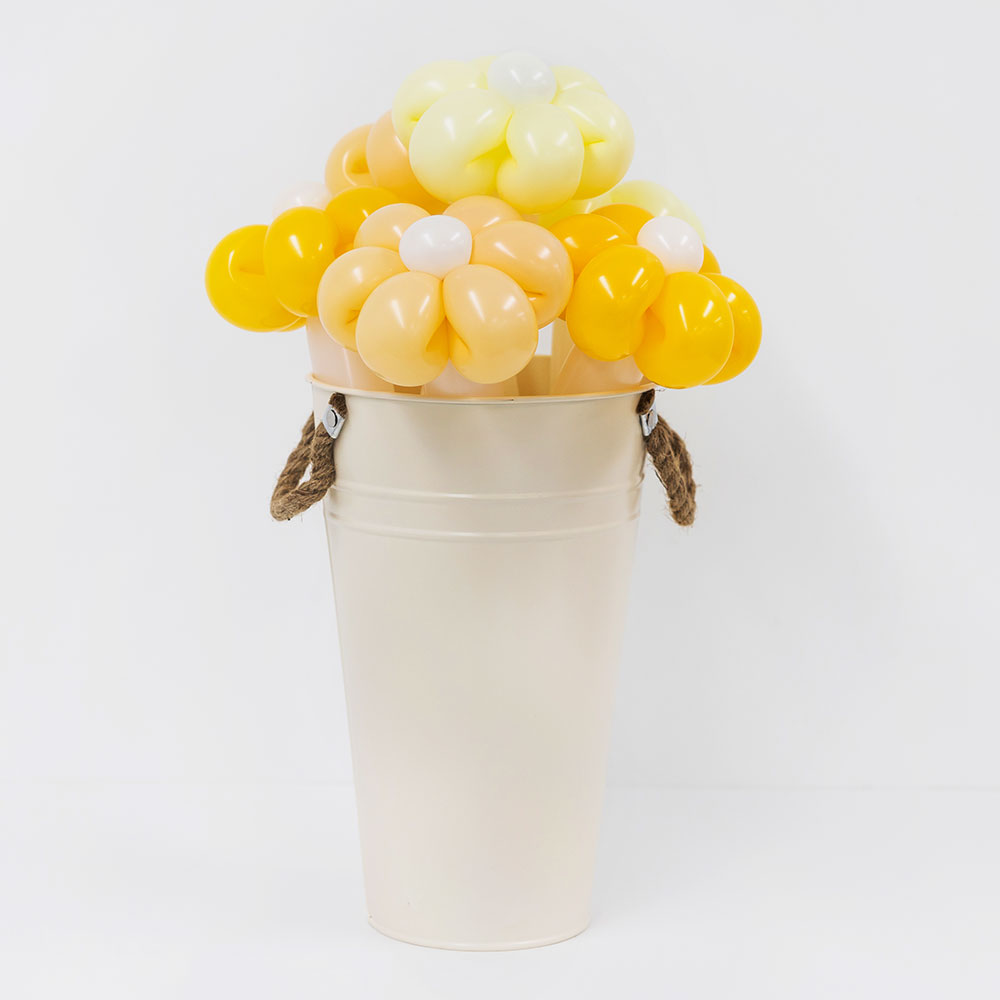 양철화분 크림화이트 [높이 30cm]