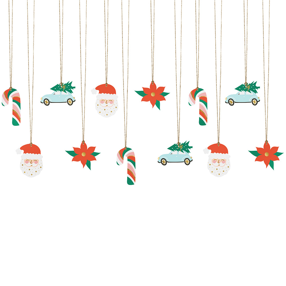 [파티데코] 크리스마스 선물택 12개세트