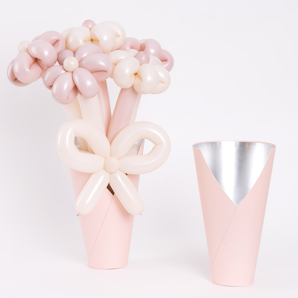 풍선꽃다발 홀더 핑크 [높이30cm] 낱개판매