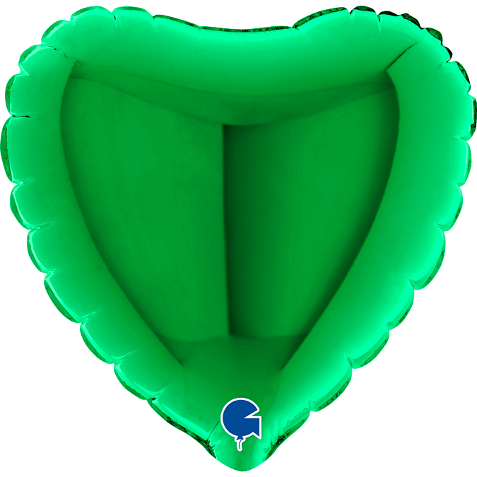 [GRABO]은박하트 4인치 그린 [10장 한팩]