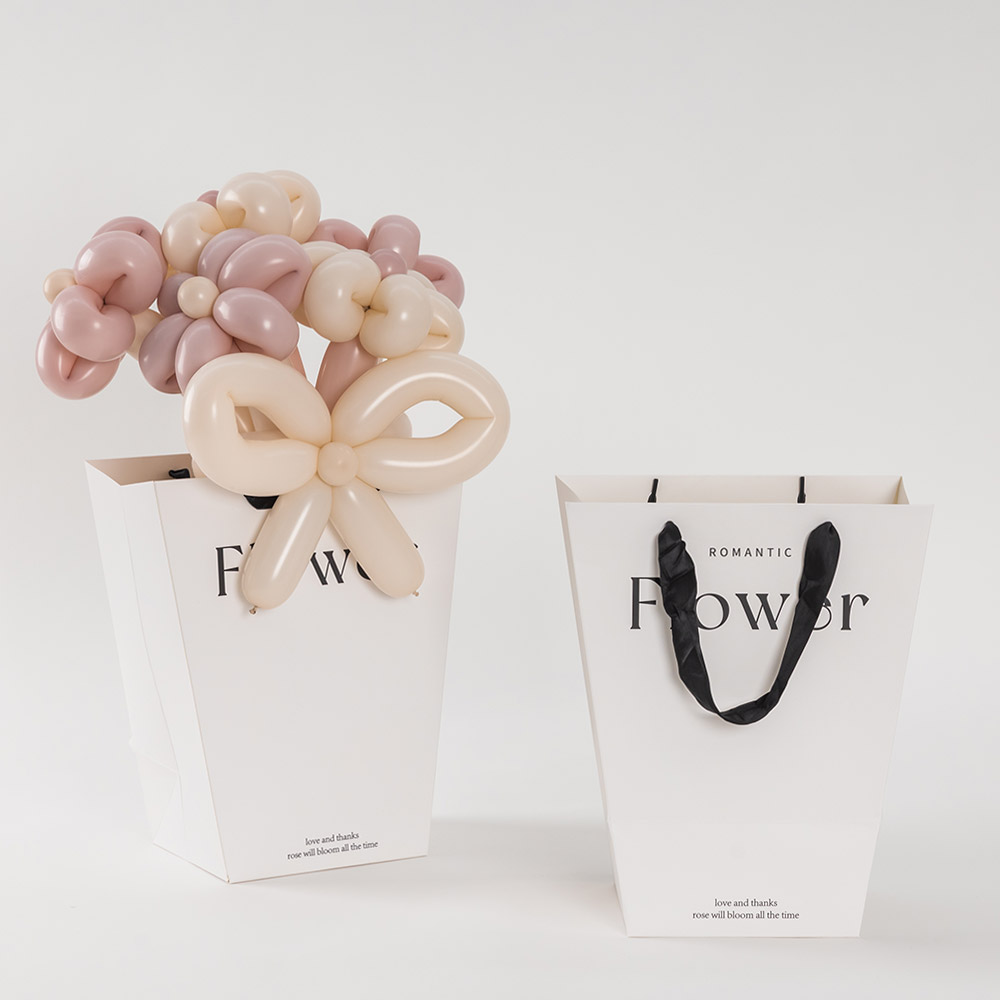 플라워 종이백 사다리형 높이30cm [2개 한팩]