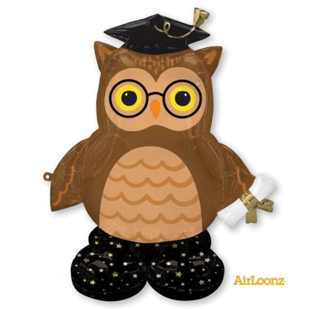 [Anagram] 스탠딩에어벌룬 졸업부엉이 111cm [원팩]