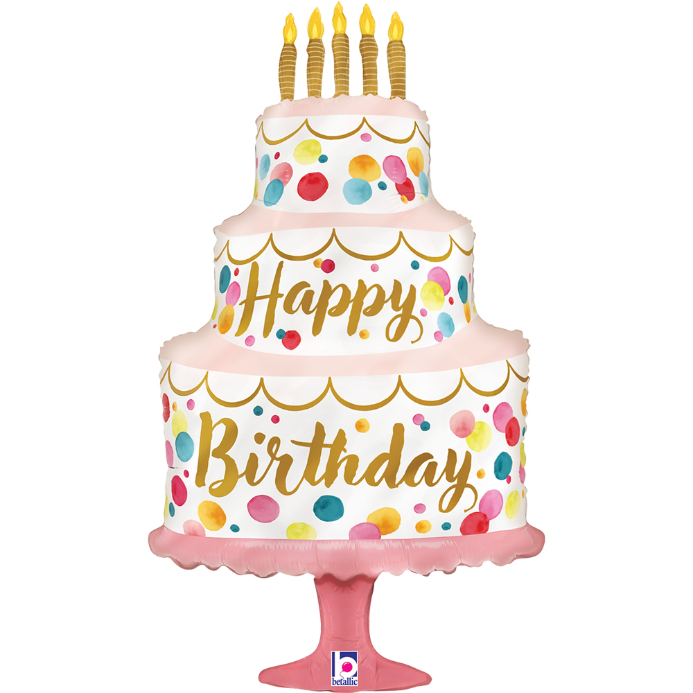 [GRABO] 은박 샤틴생일핑크케익 33인치 48*85cm