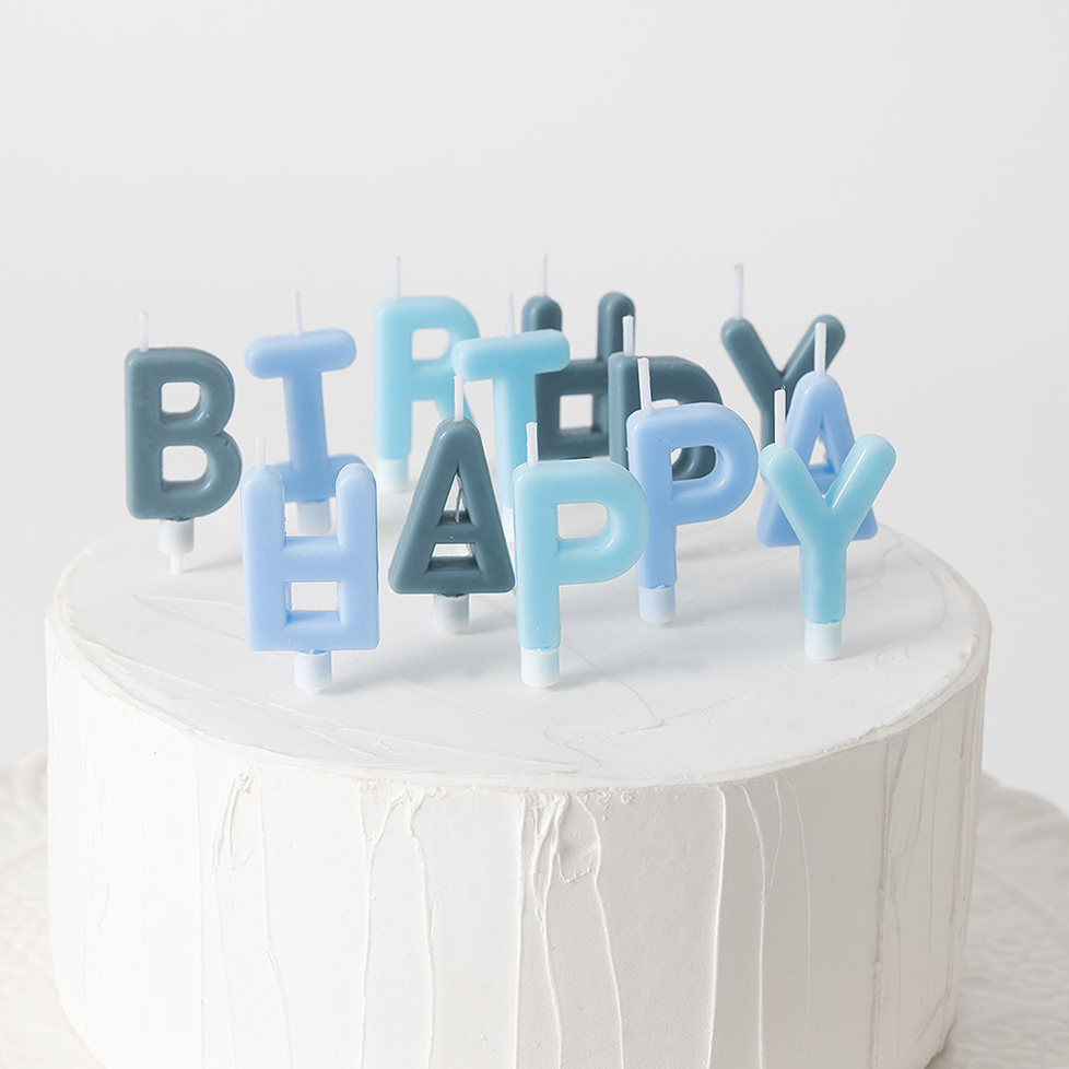 생일 알파벳캔들 블루 [12개한팩]