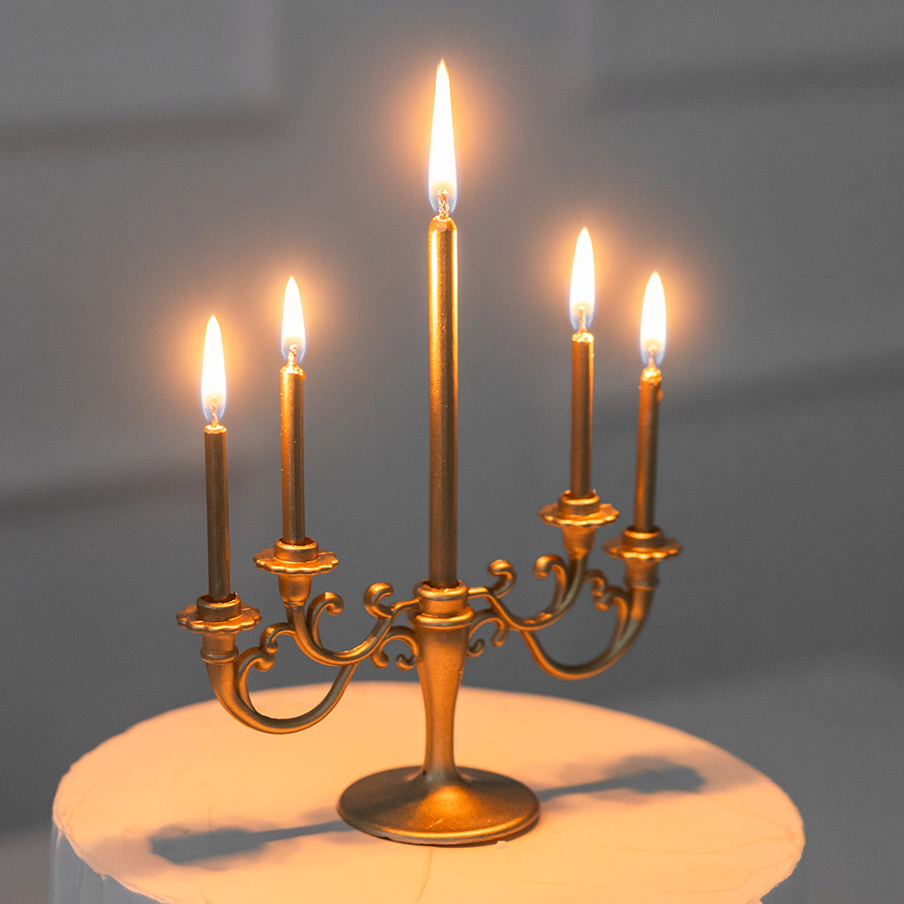 샹들리에 캔들세트  골드 [12개한팩]