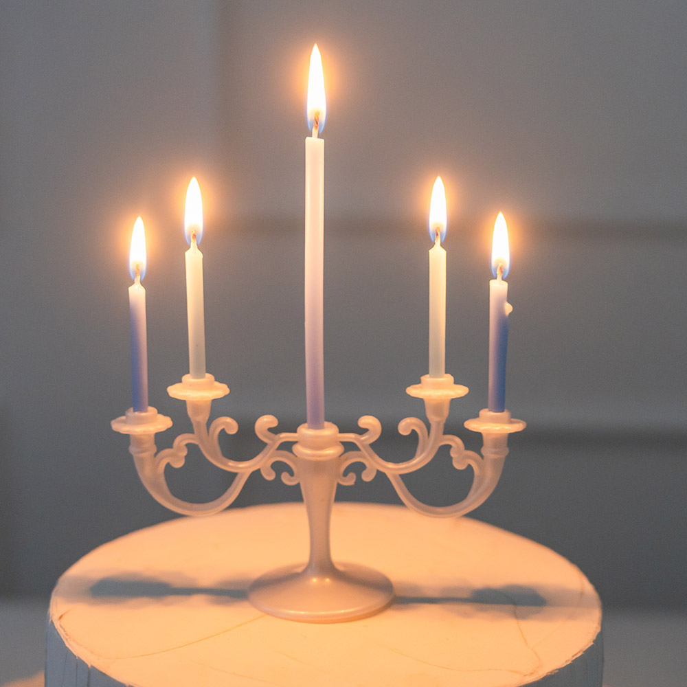 샹들리에 캔들세트  블루 [12개한팩]