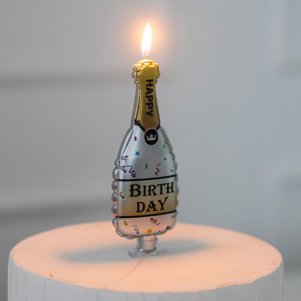 생일샴페인캔들 실버 [12개한팩]