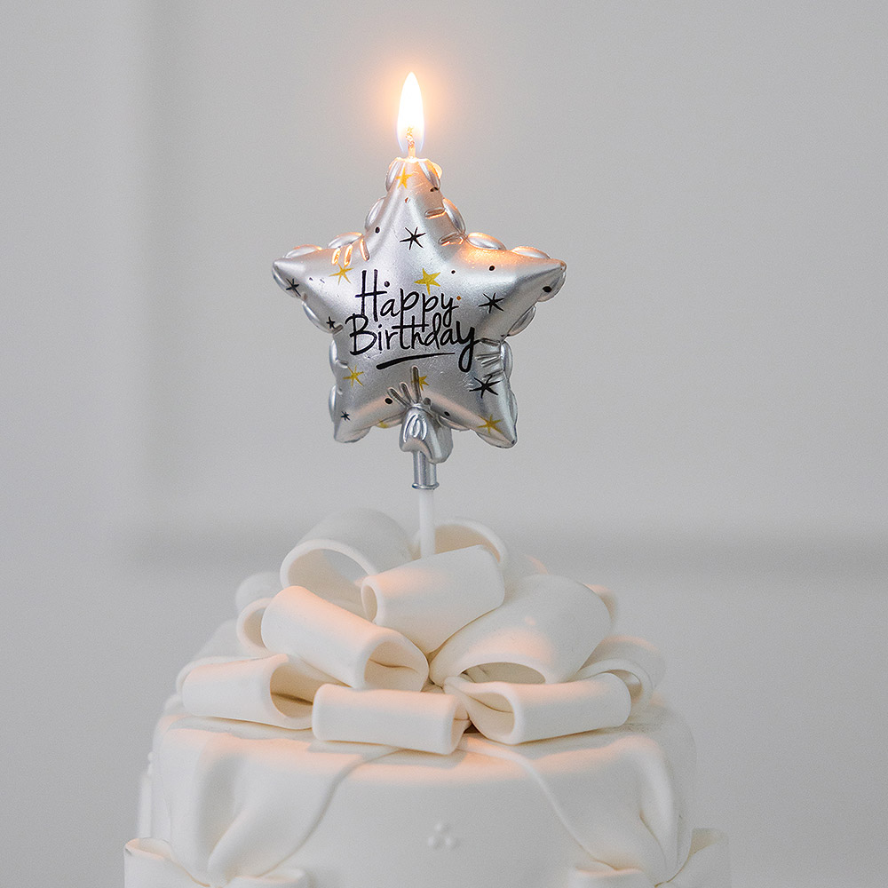 생일별캔들 실버 [12개한팩]