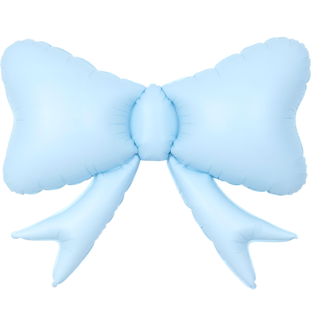 리본풍선 라이트블루 62*52cm  [공기주입전용] 10장한팩