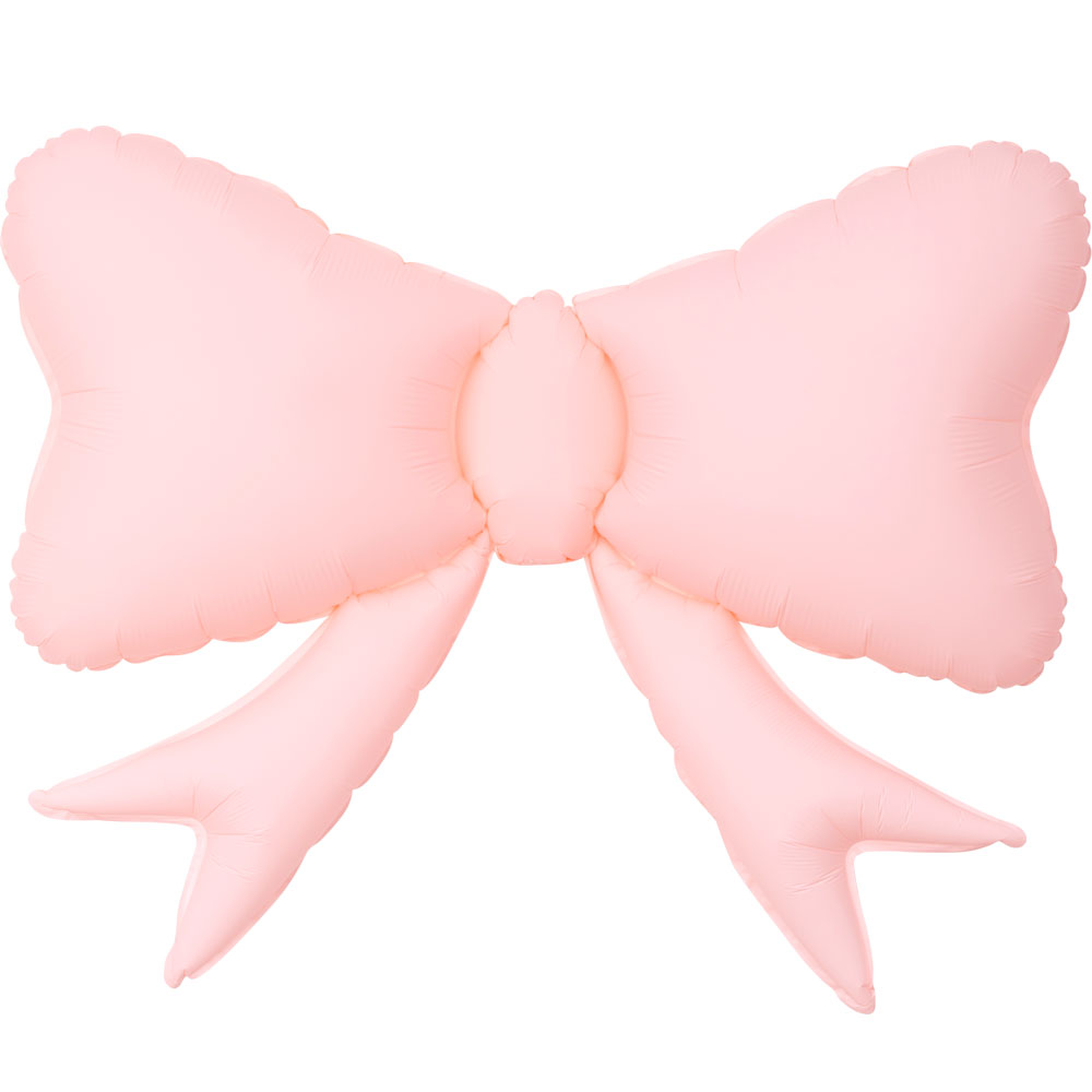 리본풍선 핑크 62*52cm  [공기주입전용] 10장한팩