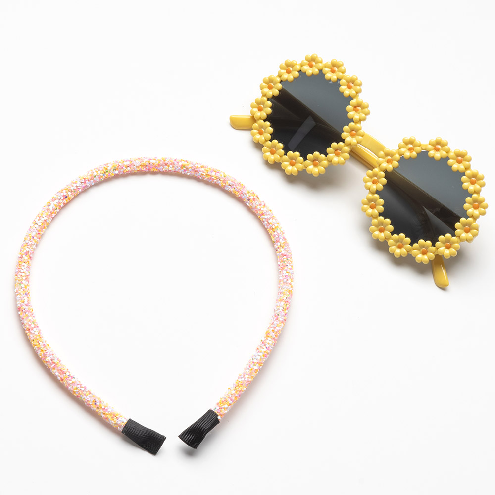 파티안경 머리띠세트 [옐로우]