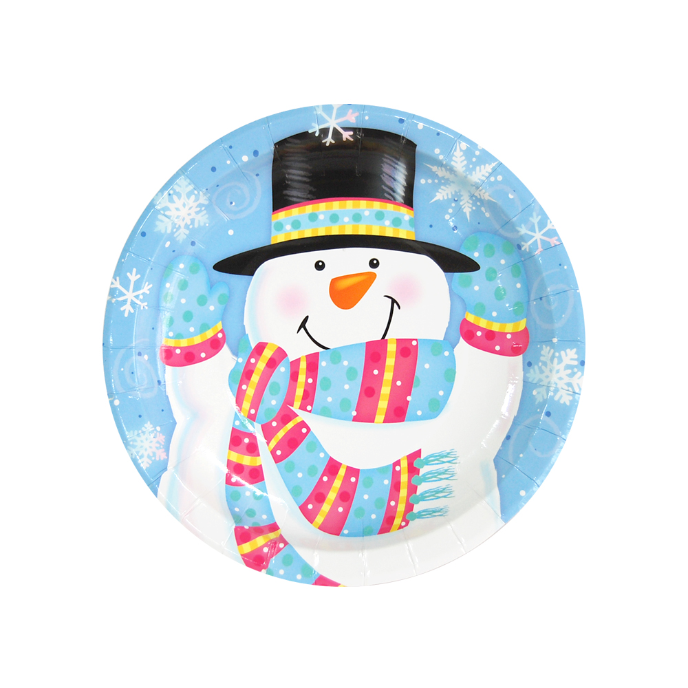눈사람접시 18cm 6입