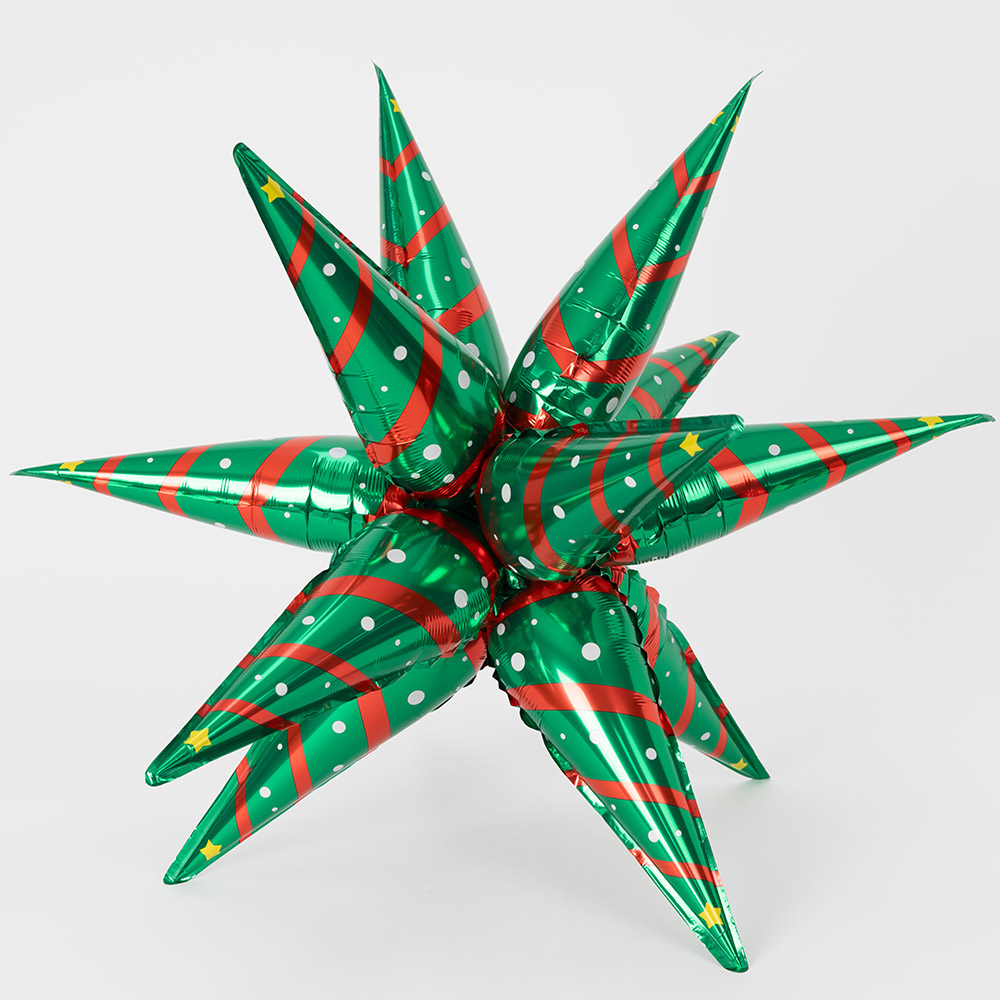 은박 익스플로전 스타 70cm [크리스마스 패턴]