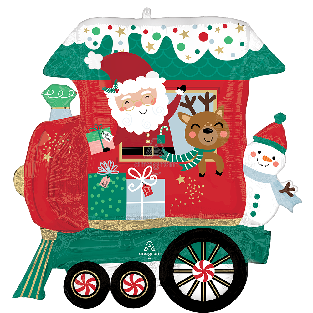 [Anagram]은박 크리스마스 익스프레스 트레인 슈퍼쉐입 71*71cm 