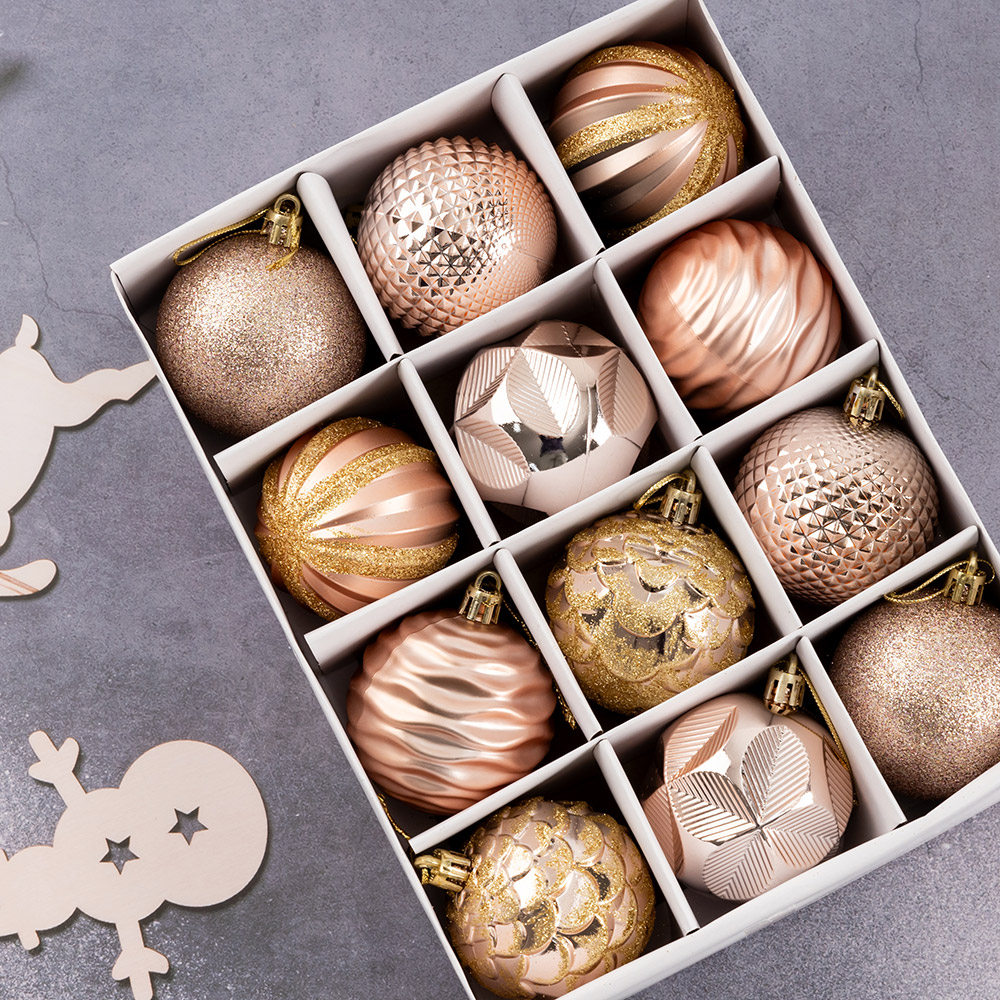 트리오너먼트 12P세트 로즈골드 6cm