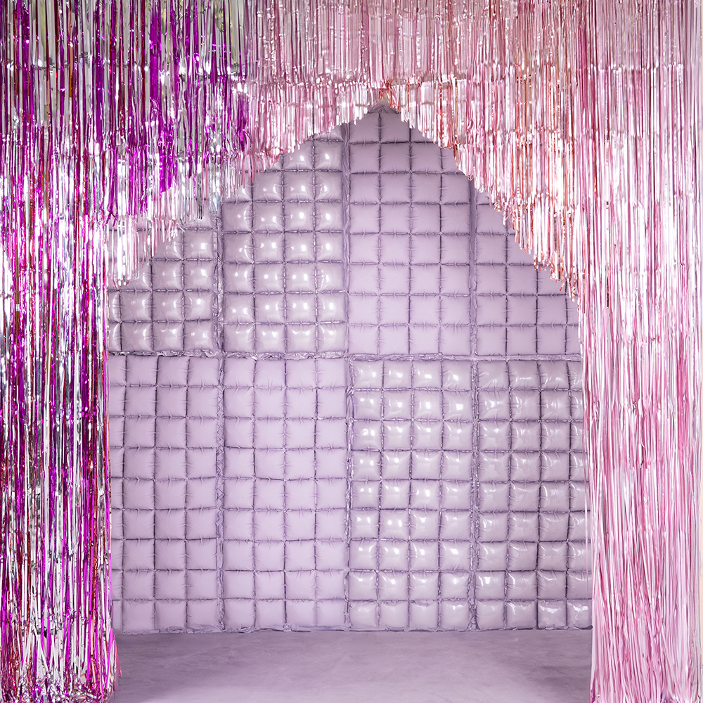 [파티데코]모자이크배경은박 55*110cm 라벤더