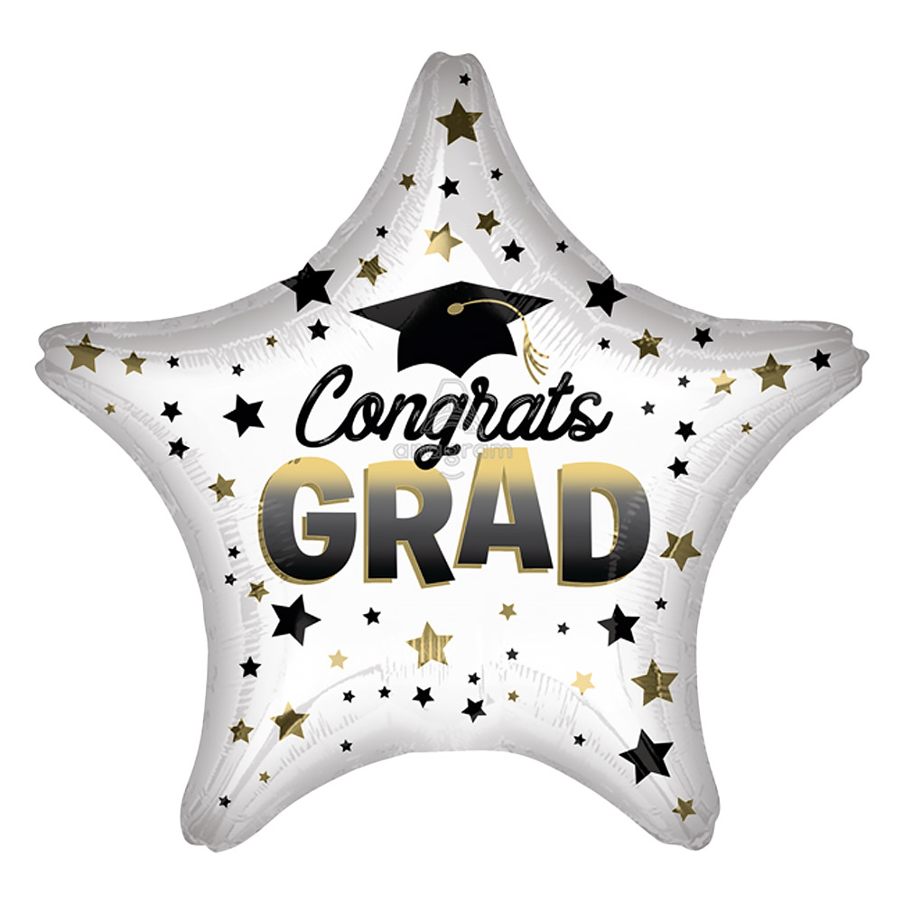 [Anagram] 은박 졸업별 화이트 19인치