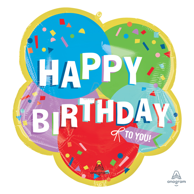 [Anagram] 은박 생일써니벌룬스 60*63cm