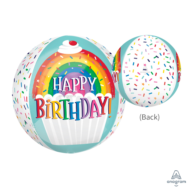 [Anagram] 은박옹브레 생일 레인보우 스파클스 40cm