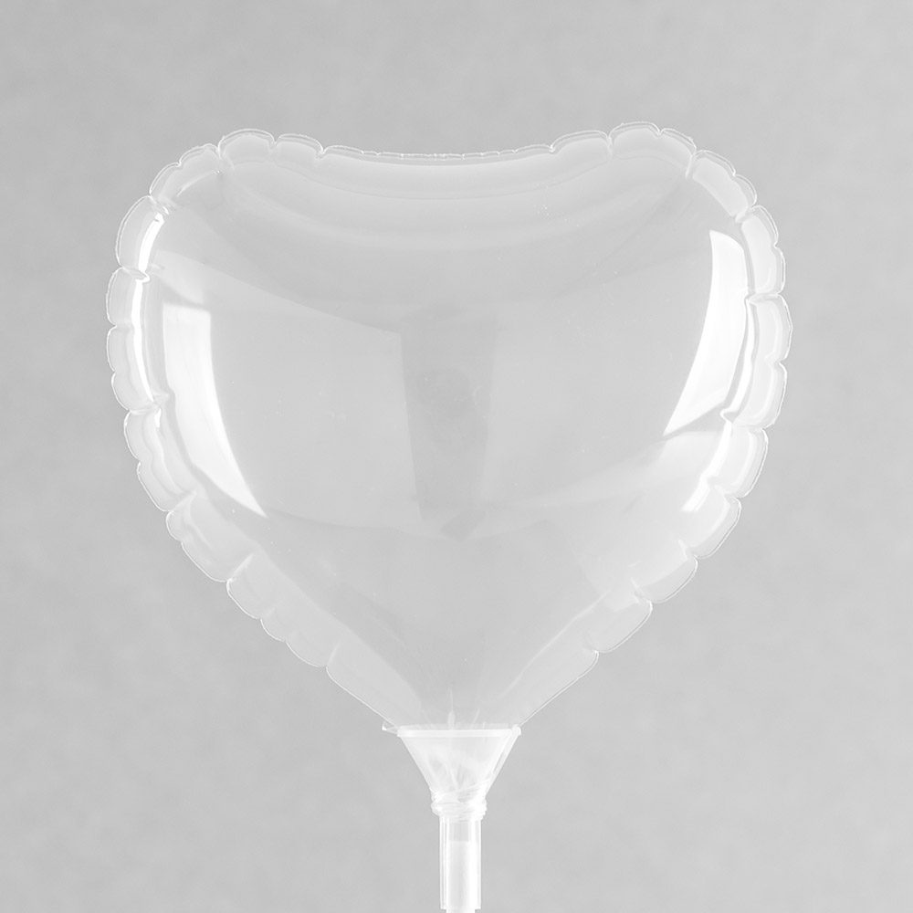 [Kishis]스틱풍선 하트 11.5cm 클리어 [10개입] 컵스틱별매