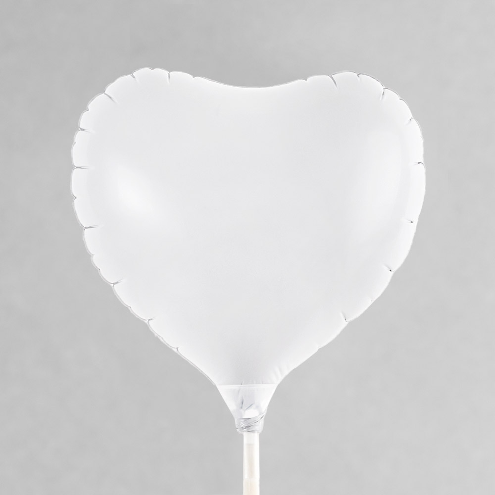 [Kishis]스틱풍선 하트 11.5cm 화이트 [10개입] 컵스틱별매