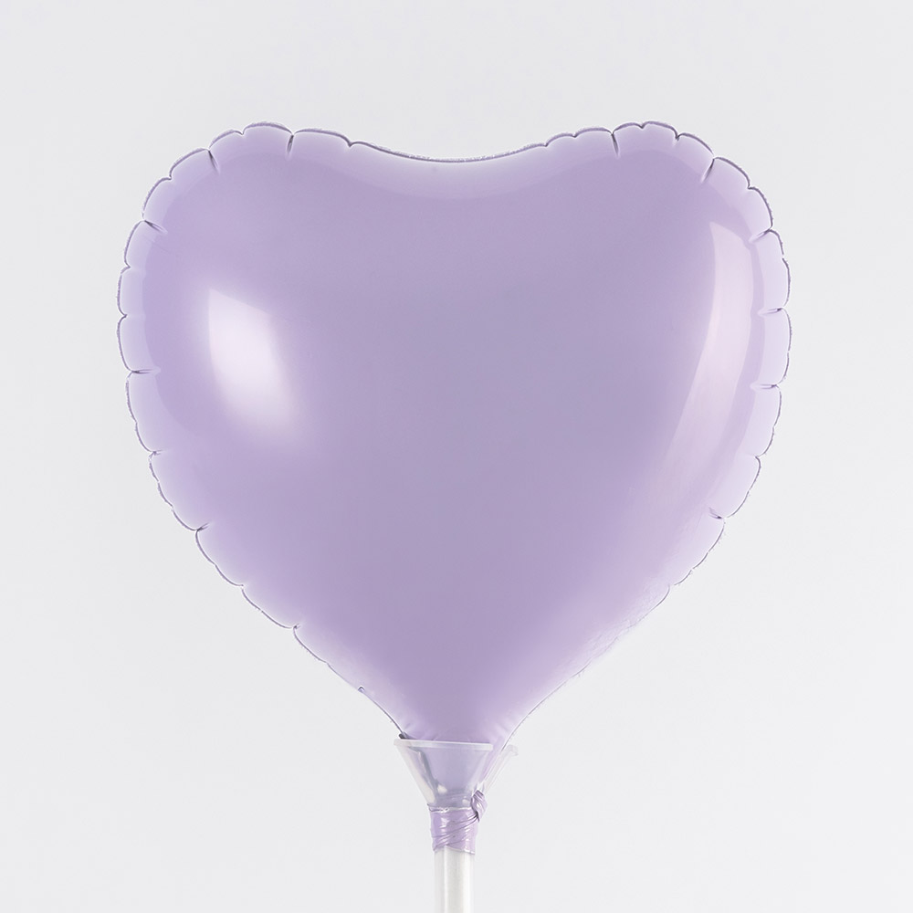 [Kishis]스틱풍선 하트 11.5cm 라벤더 [10개입] 컵스틱별매