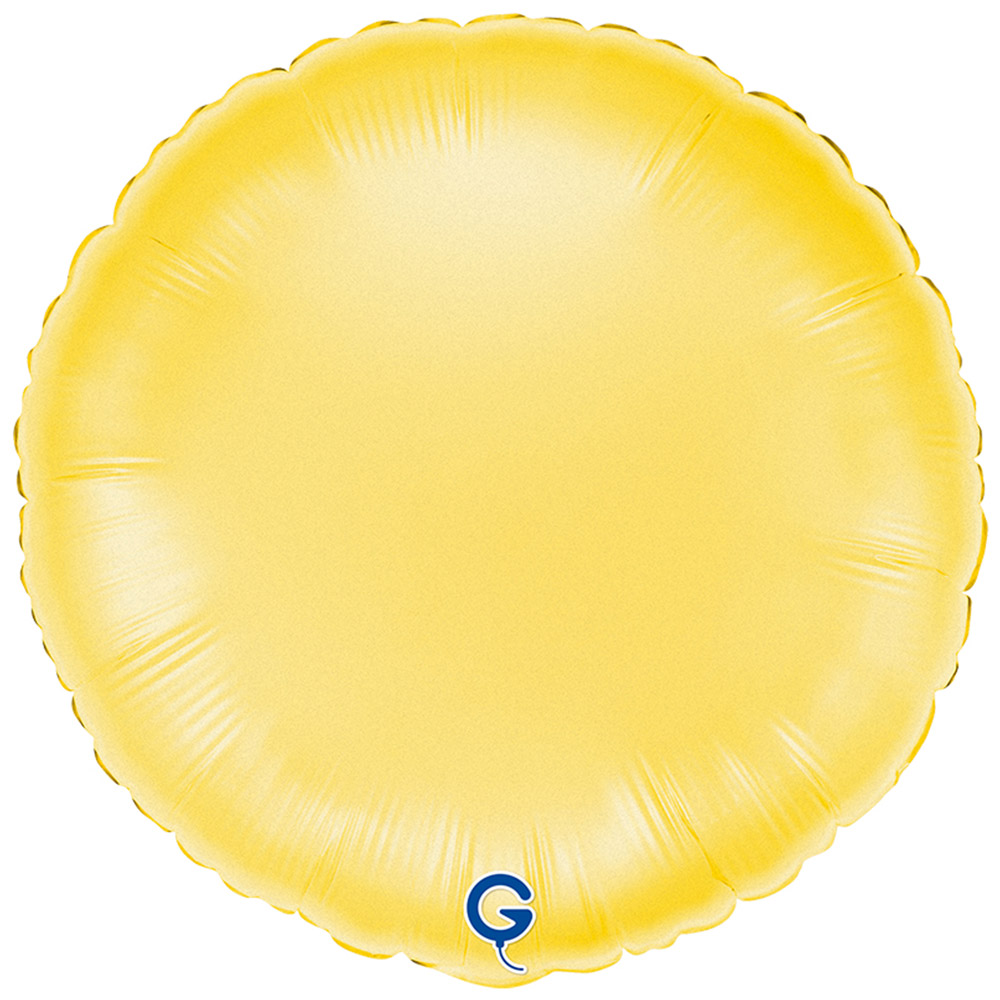 [GRABO]은박라운드 18인치 새틴 바나나옐로우 [5장 한팩]