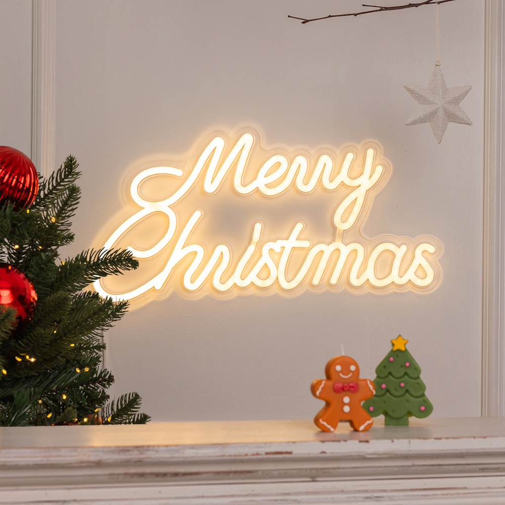 메리크리스마스 네온사인 45*33cm [USB형/플러그 미포함]