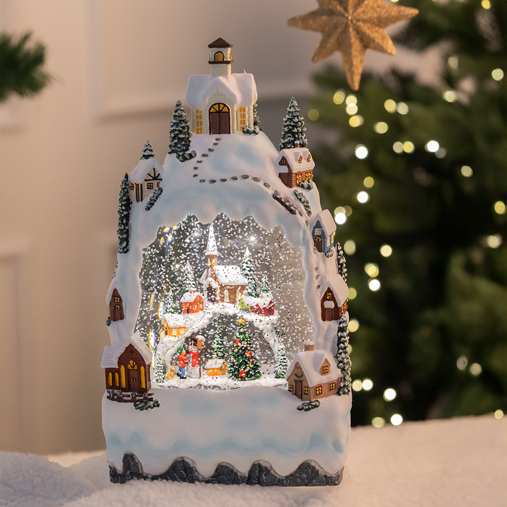 LED워터볼 눈내린 산타마을 14.5*8*27.5cm