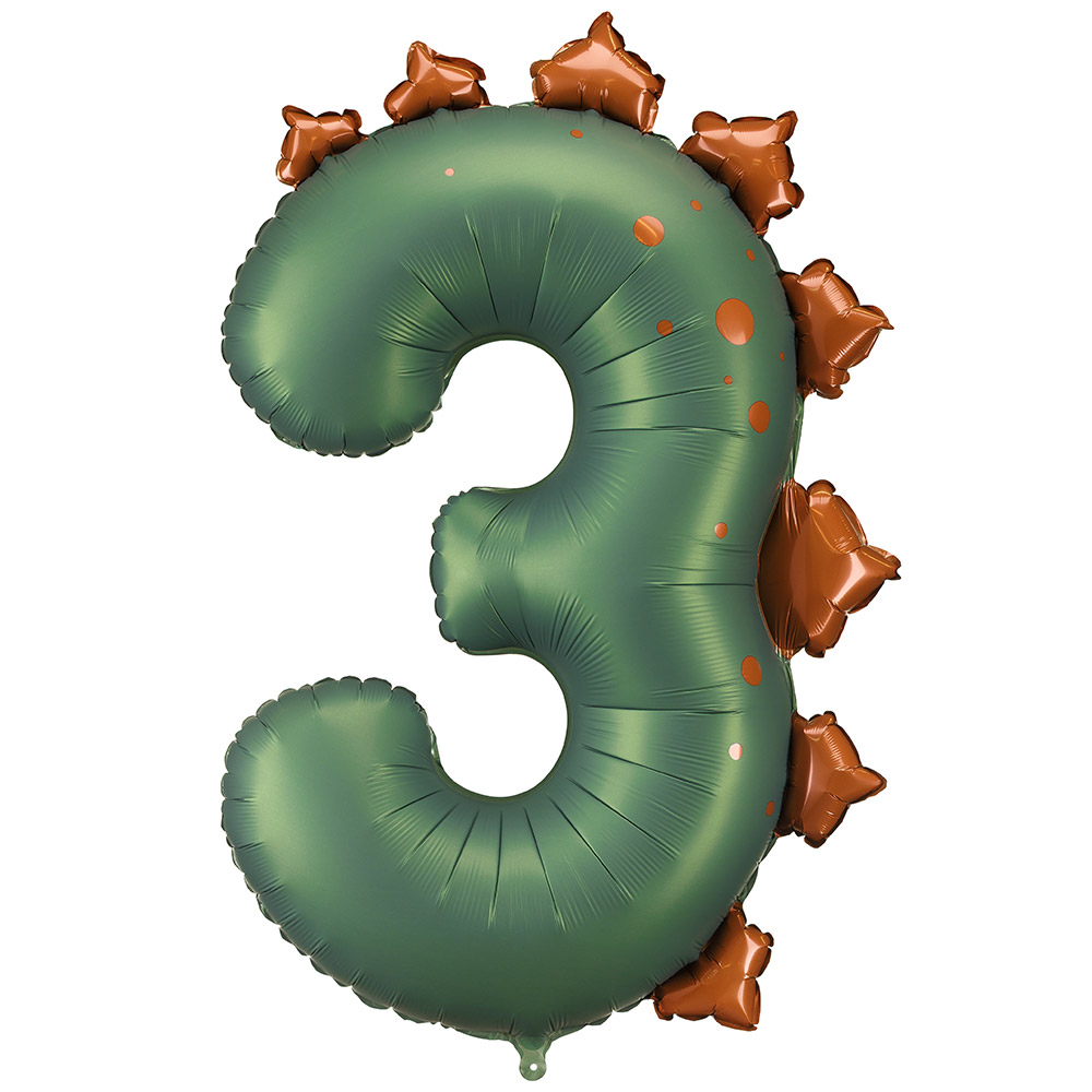 [파티데코] 공룡숫자은박3 [92cm]