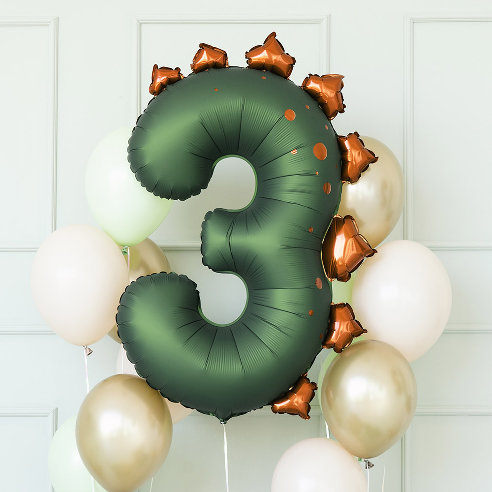 [파티데코] 공룡숫자은박3 [92cm]