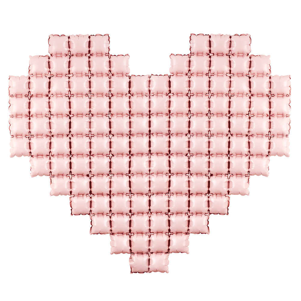 모자이크은박하트 핑크 [110*90cm] 공기주입전용