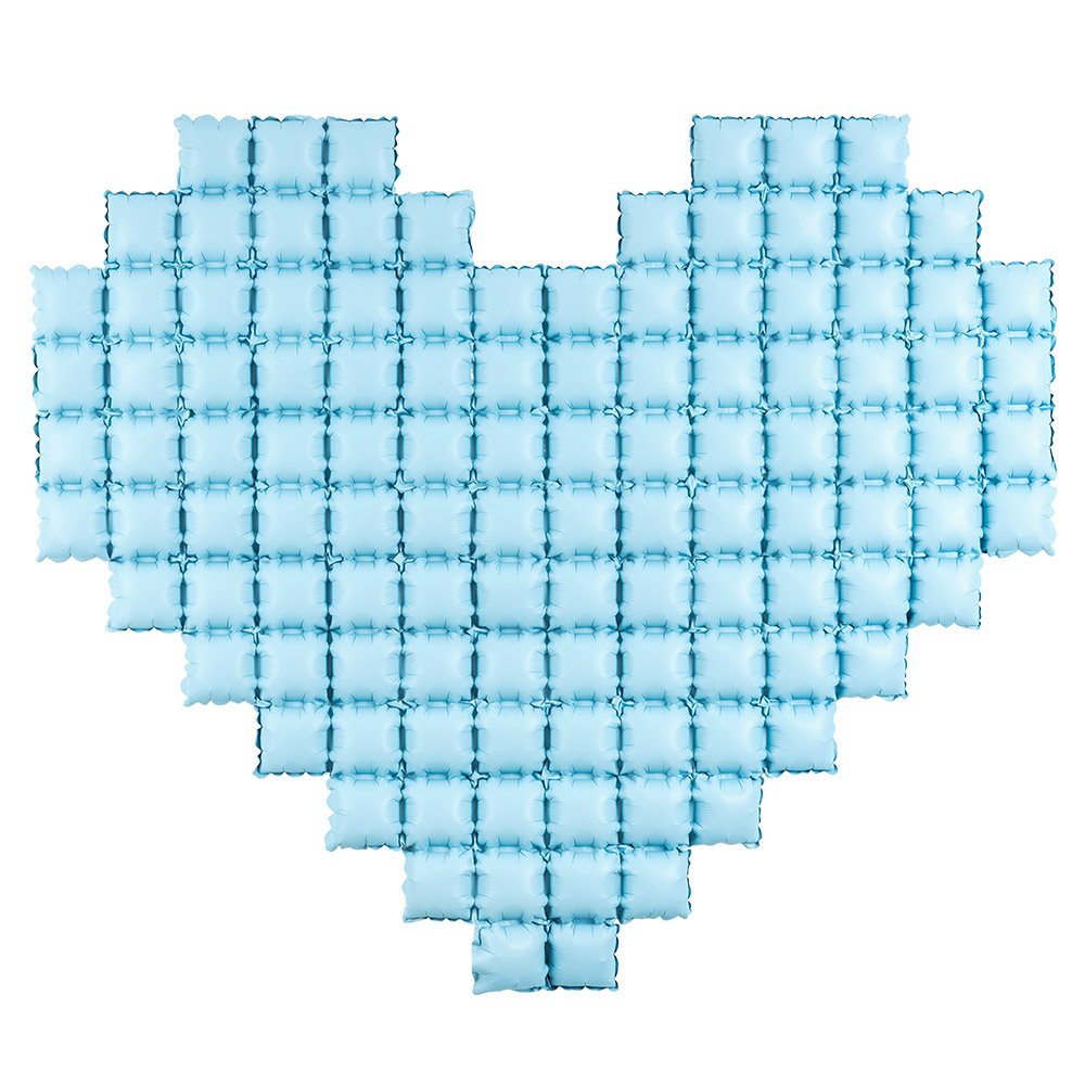 모자이크은박하트 블루 [110*90cm] 공기주입전용