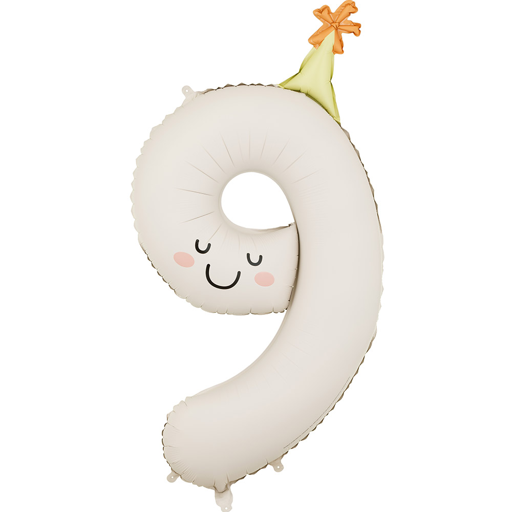 [파티데코]고깔숫자은박 9 [높이 86cm]