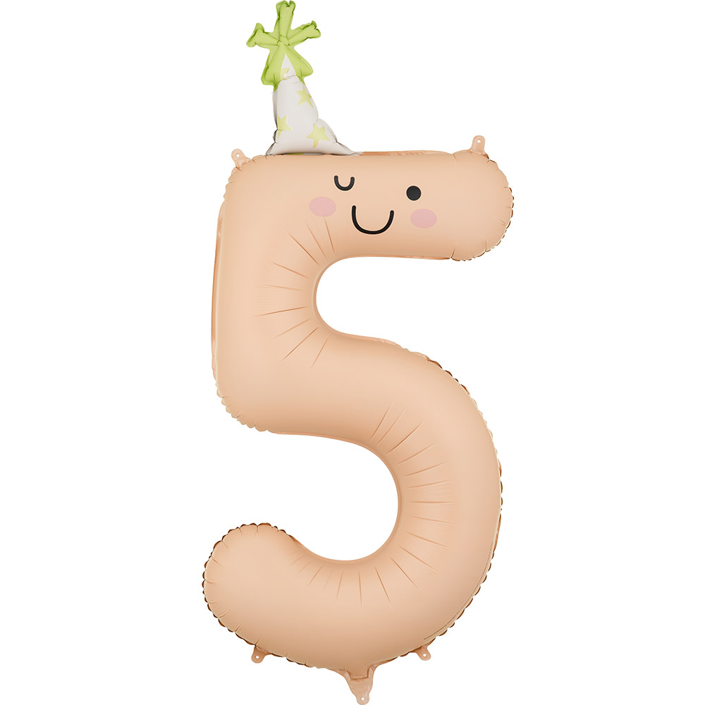 [파티데코]고깔숫자은박 5 [높이 86cm]