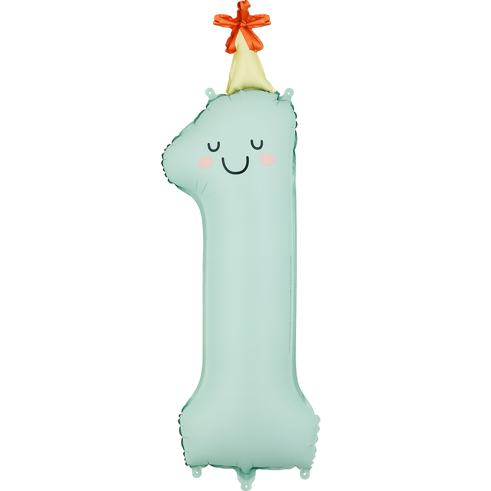 [파티데코]고깔숫자은박 1 [높이 86cm]