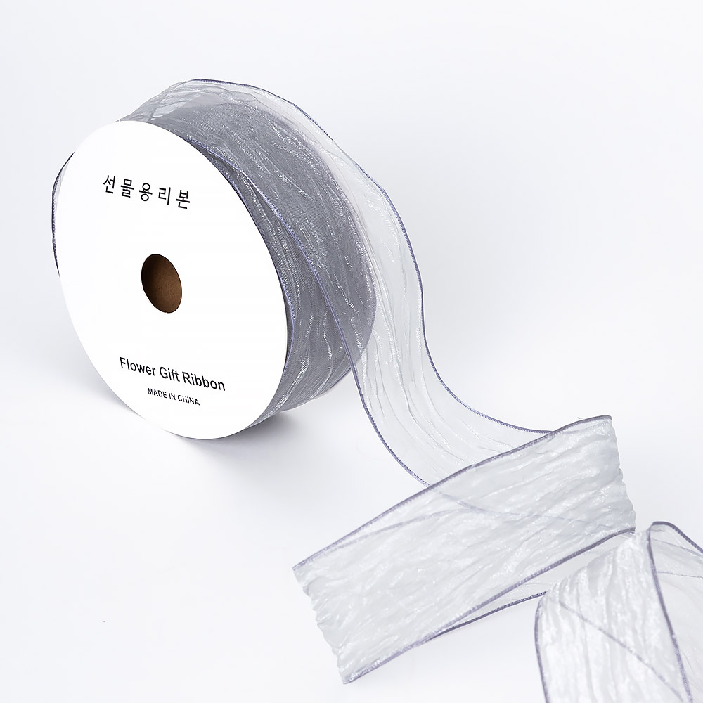 쉬폰리본 그레이 18m