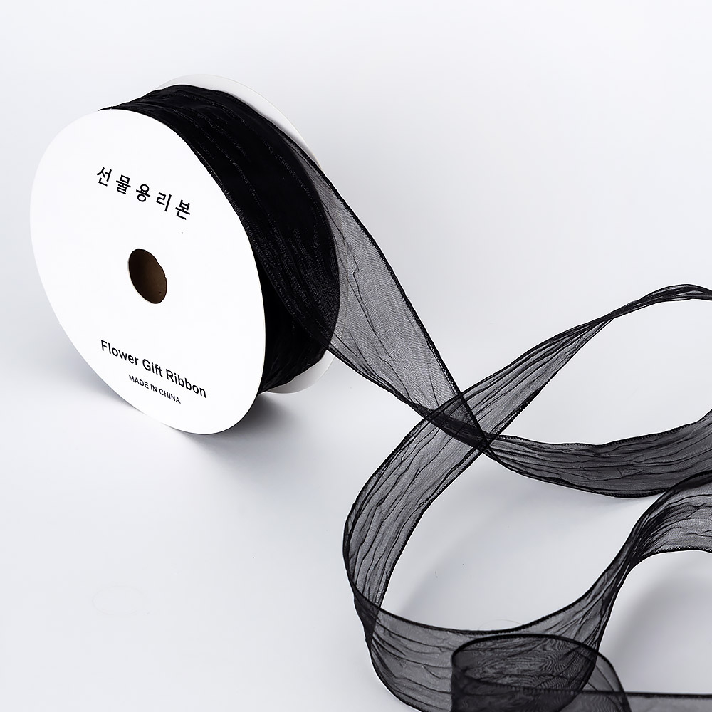 쉬폰리본 블랙 18m