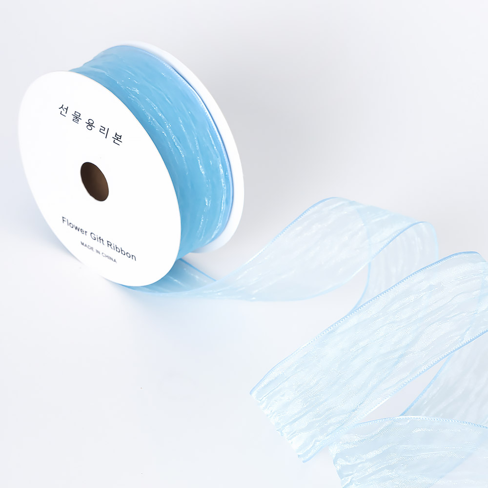 쉬폰리본 블루 18m