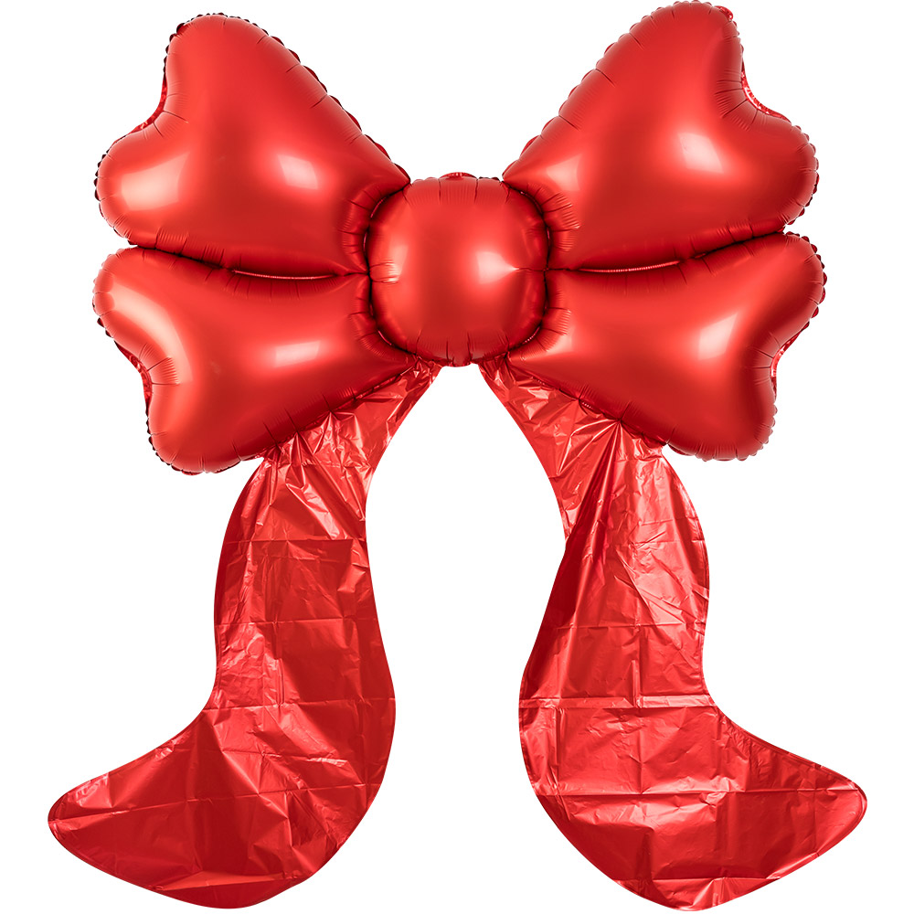 은박풍선 빅리본 레드 [120*150cm]