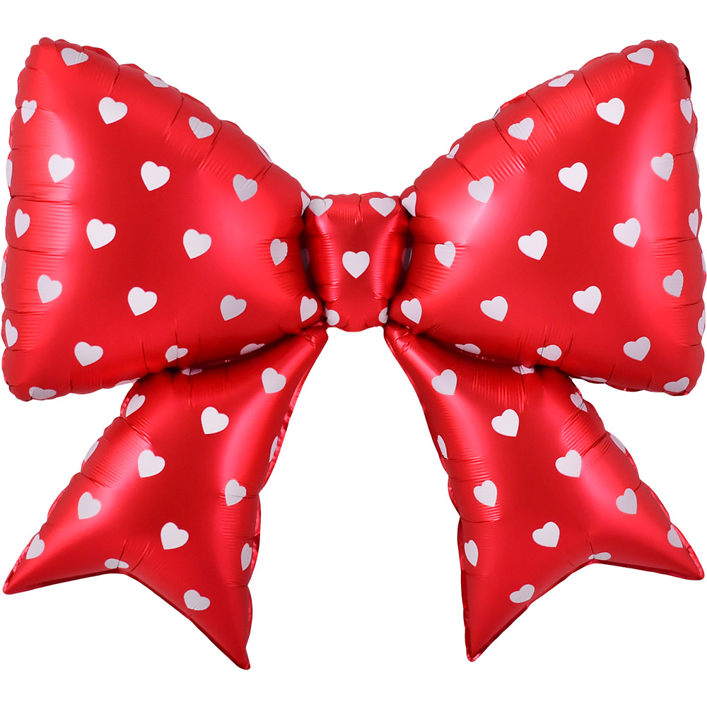 은박리본 하트도트 레드 75*70cm [10장한팩]