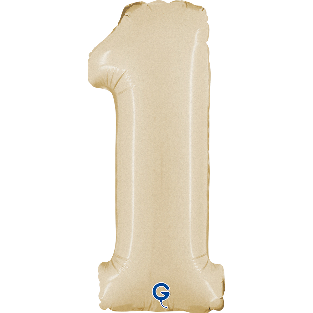 [GRABO]은박 숫자 소 1 크림 [높이 35cm]