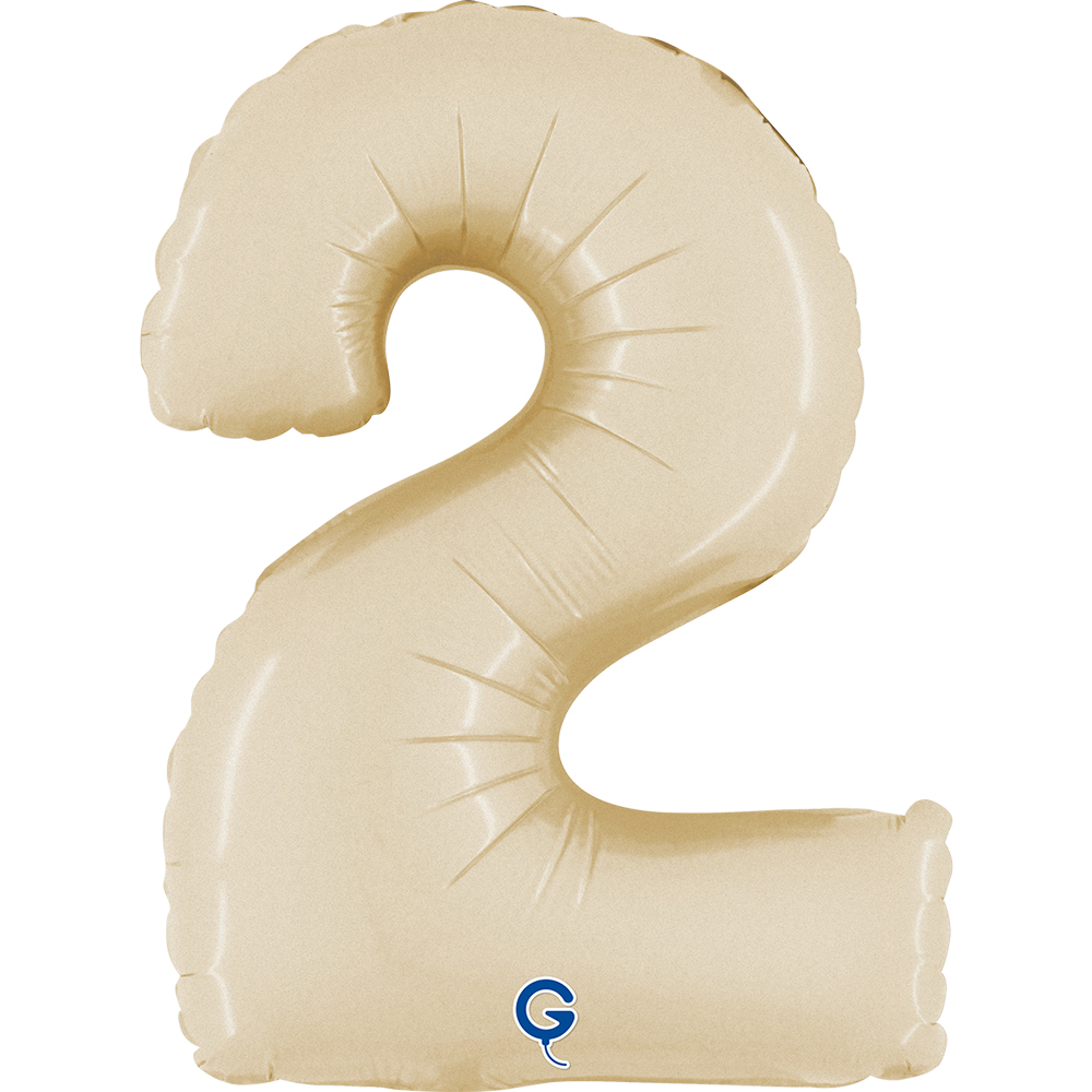 [GRABO]은박 숫자 소 2 크림 [높이 35cm]