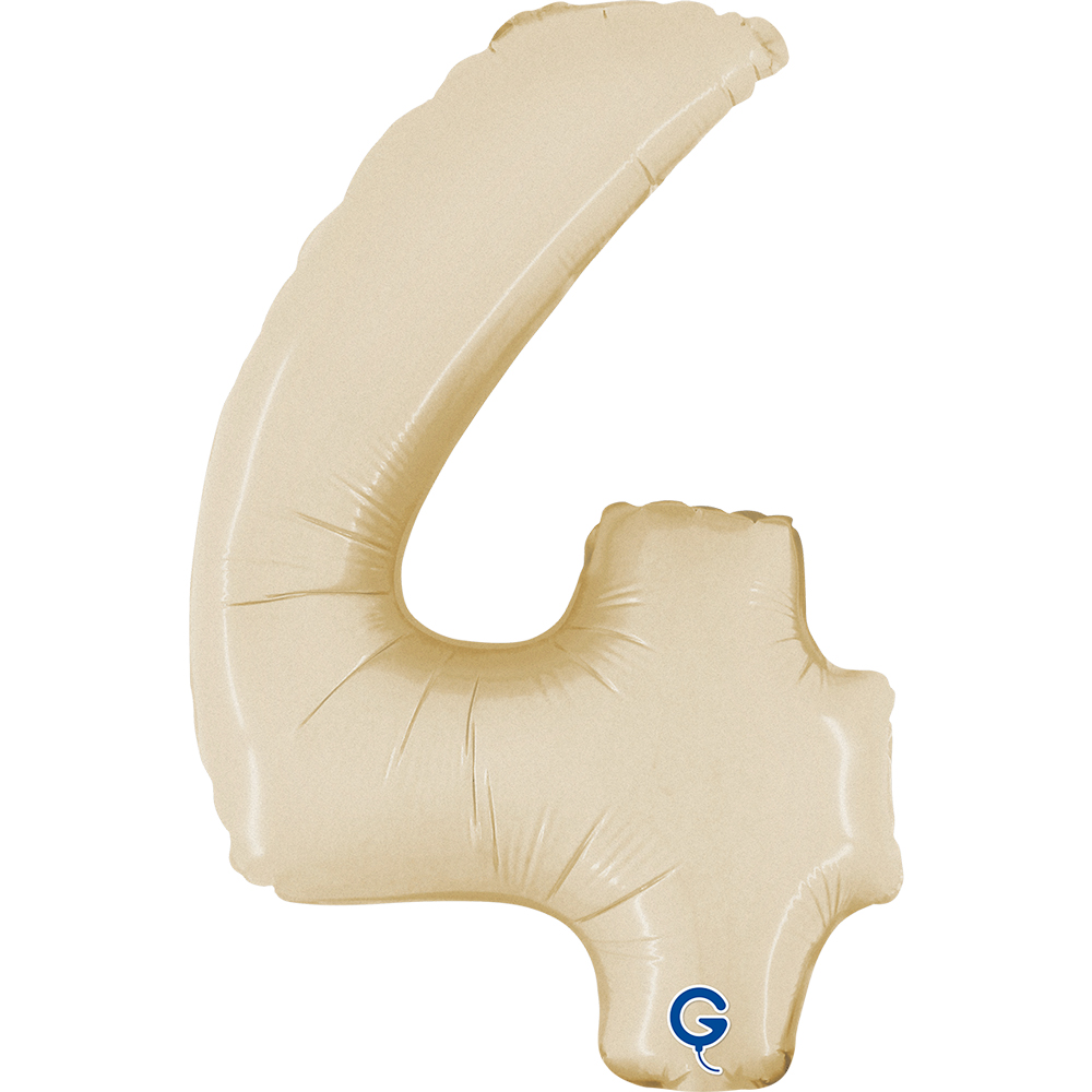 [GRABO]은박 숫자 소 4 크림 [높이 35cm]